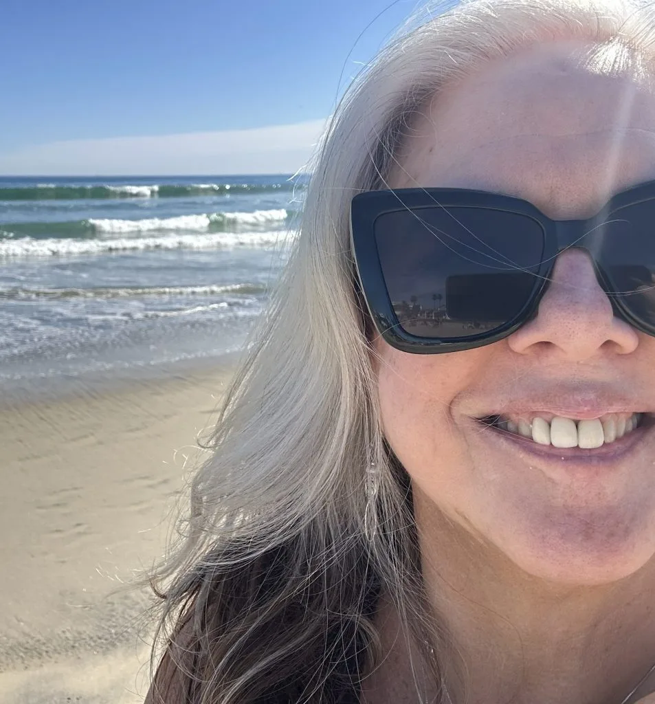 Sandy on the beach